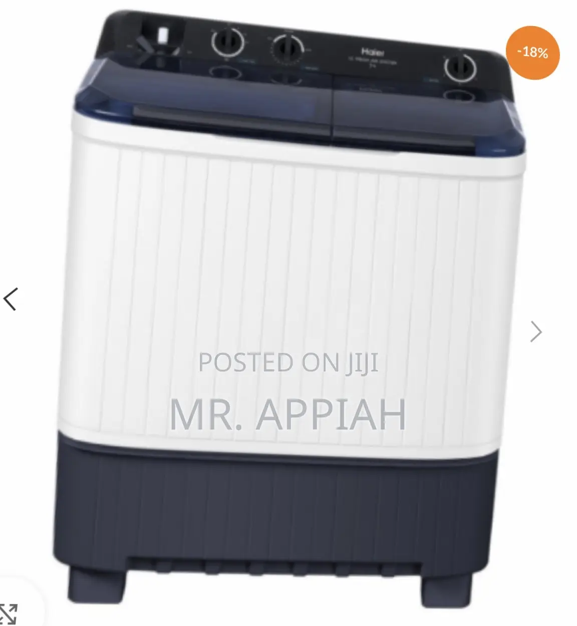 Energy Saving Haier 7kg Semi-Automatic Electric Washing Machine.