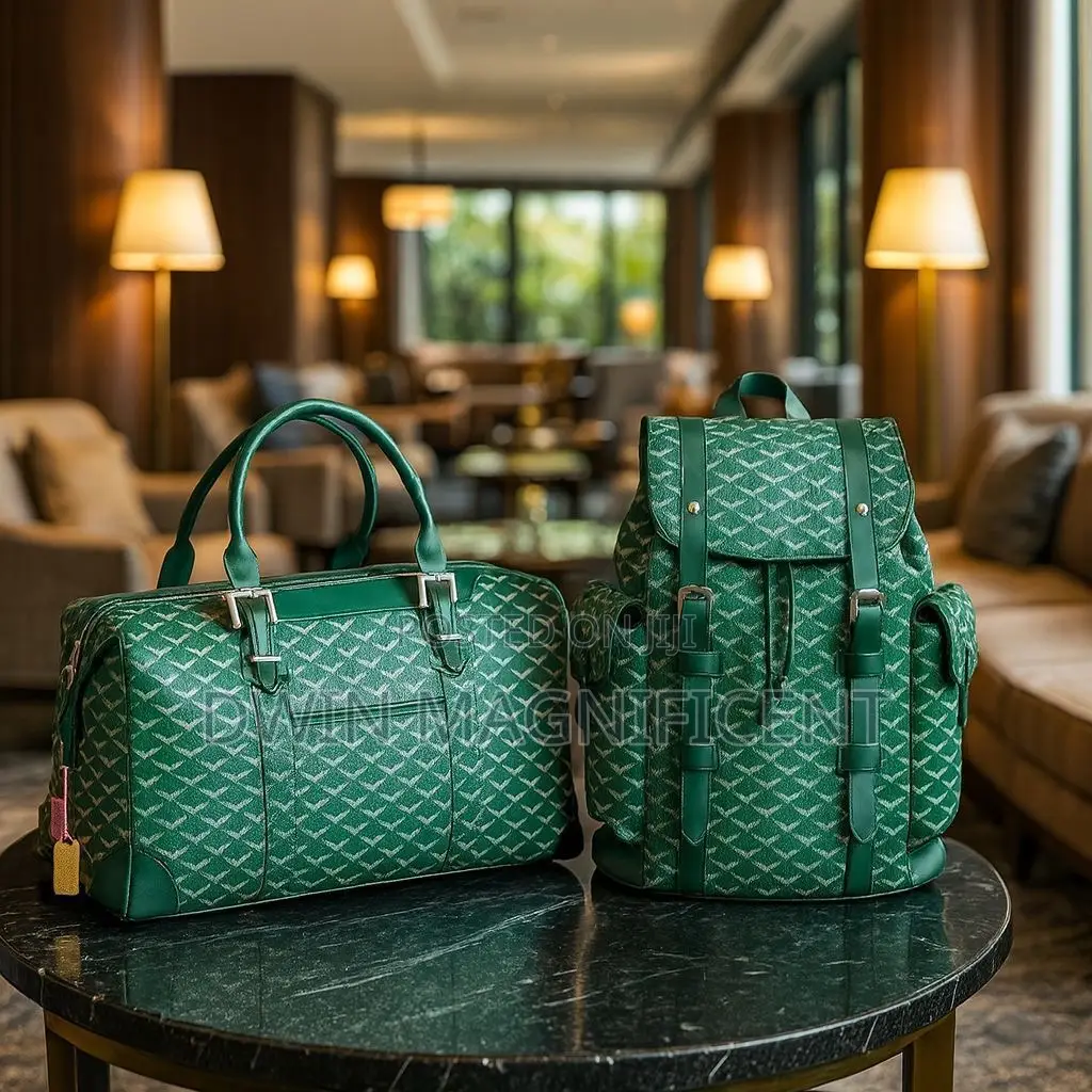 Goyard Boston 50 Duffel Bag and a Goyard Alpin Mm Backpack.