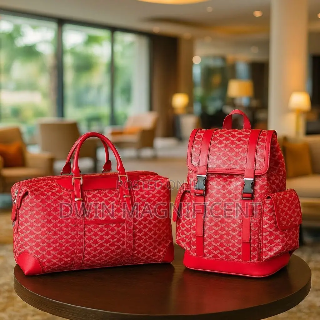Goyard Boston 50 Duffel Bag and a Goyard Alpin Mm Backpack.