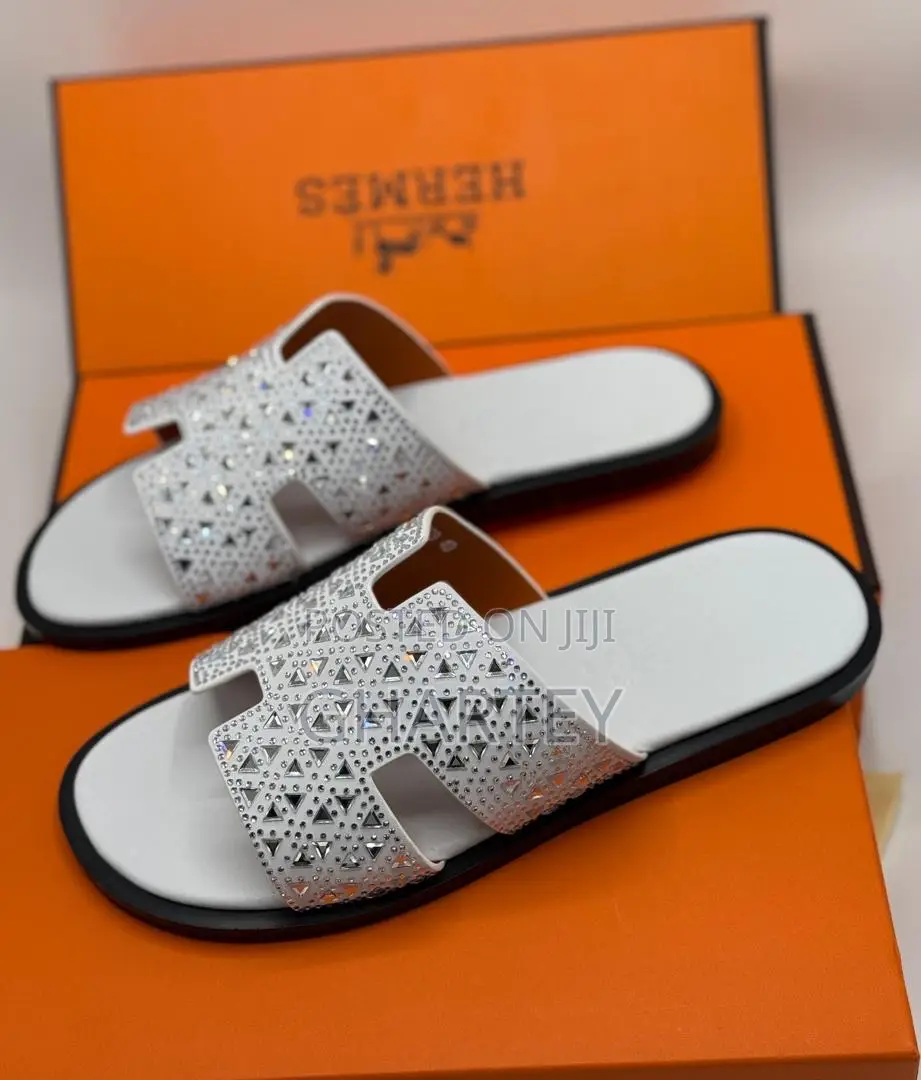 Luxury Crystal H-Slide Slippers Available in 4 Samples
