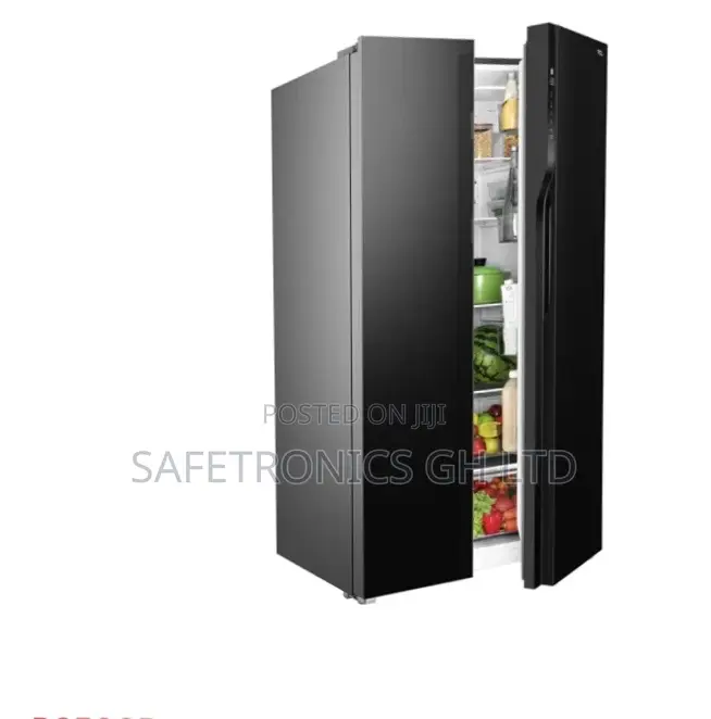 Buy Black Mirror TCL P774sbbg Side by Side 595 Liters Electric Fridge