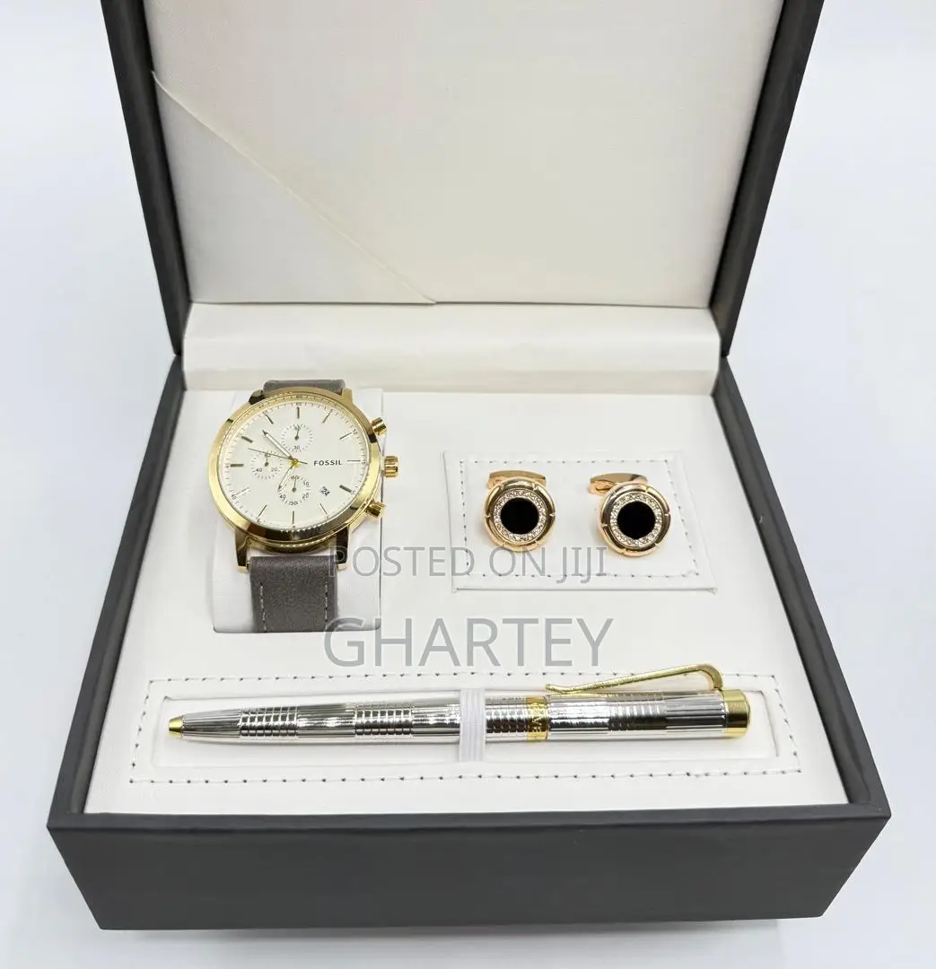 Luxury Men’S Gift Set – Watch, Cufflinks Pen