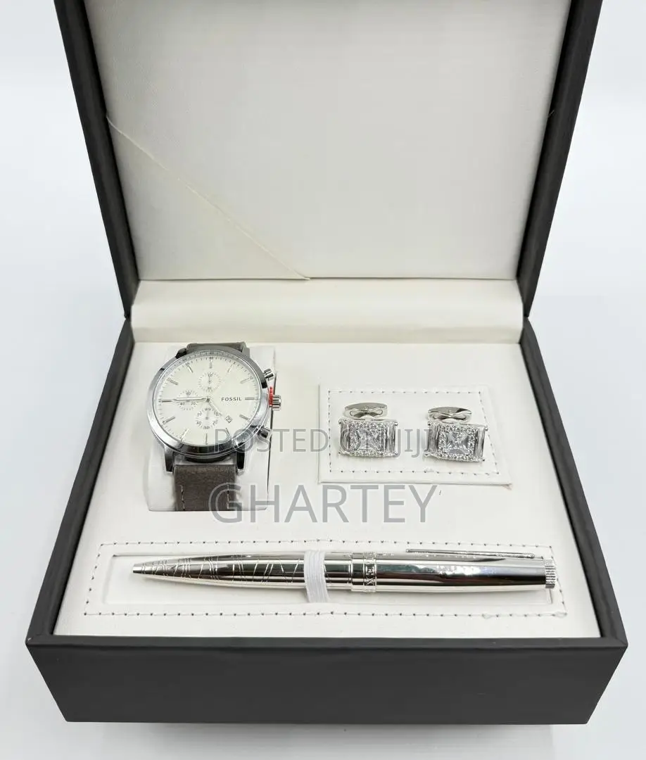 Luxury Men’S Gift Set – Watch, Cufflinks Pen