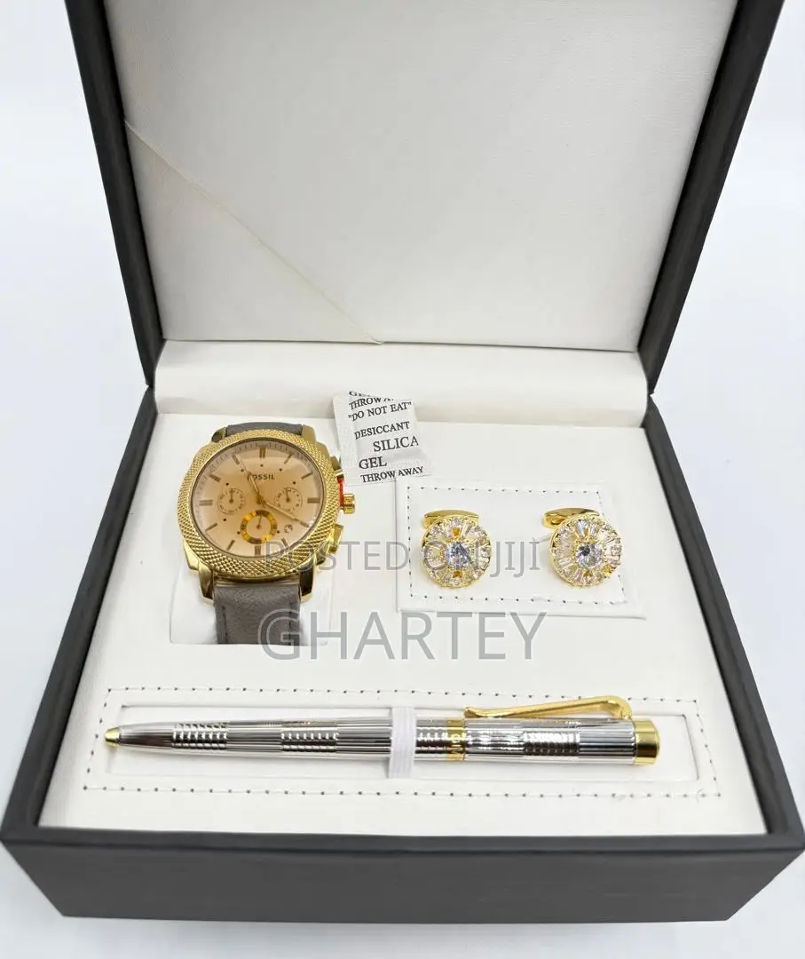 Luxury Men’S Gift Set – Watch, Cufflinks Pen