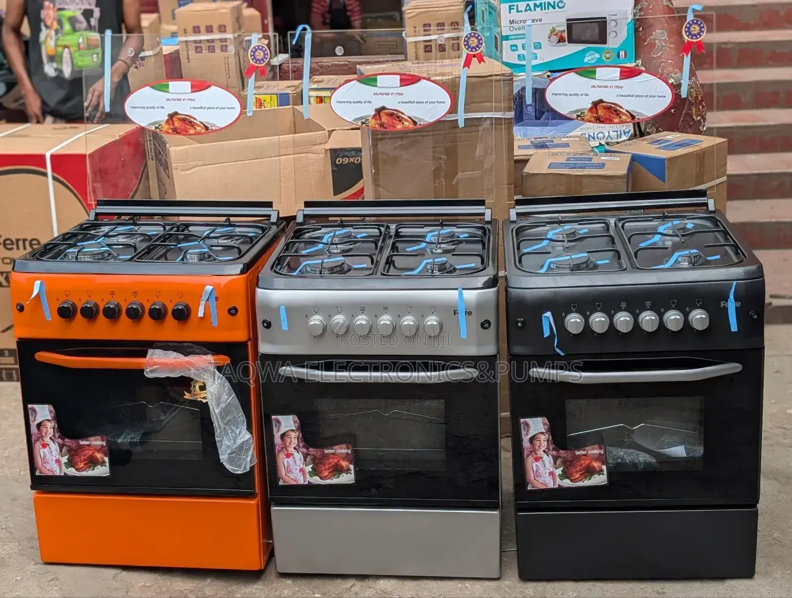 Chicken Roaster, Oven and Grill Ferre 60x60 Gas Cooker