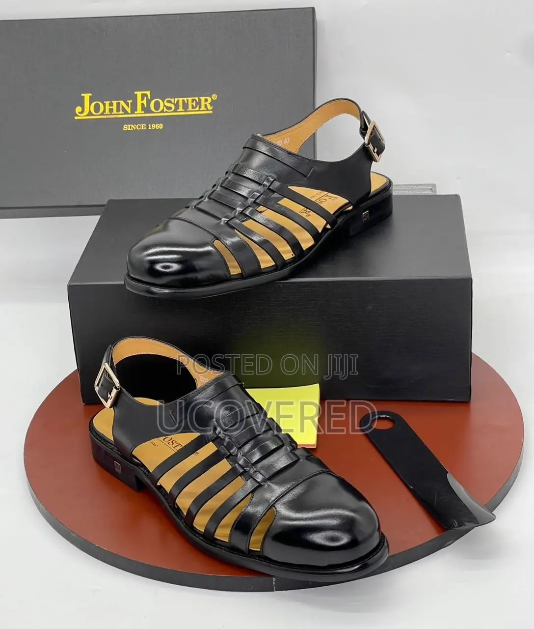 John Foster High Quality Leather Shoe Sandal