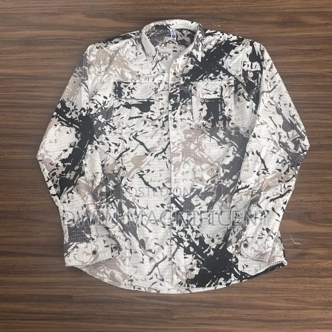 Double Pocket Abstract Patchwork Designer Shirt