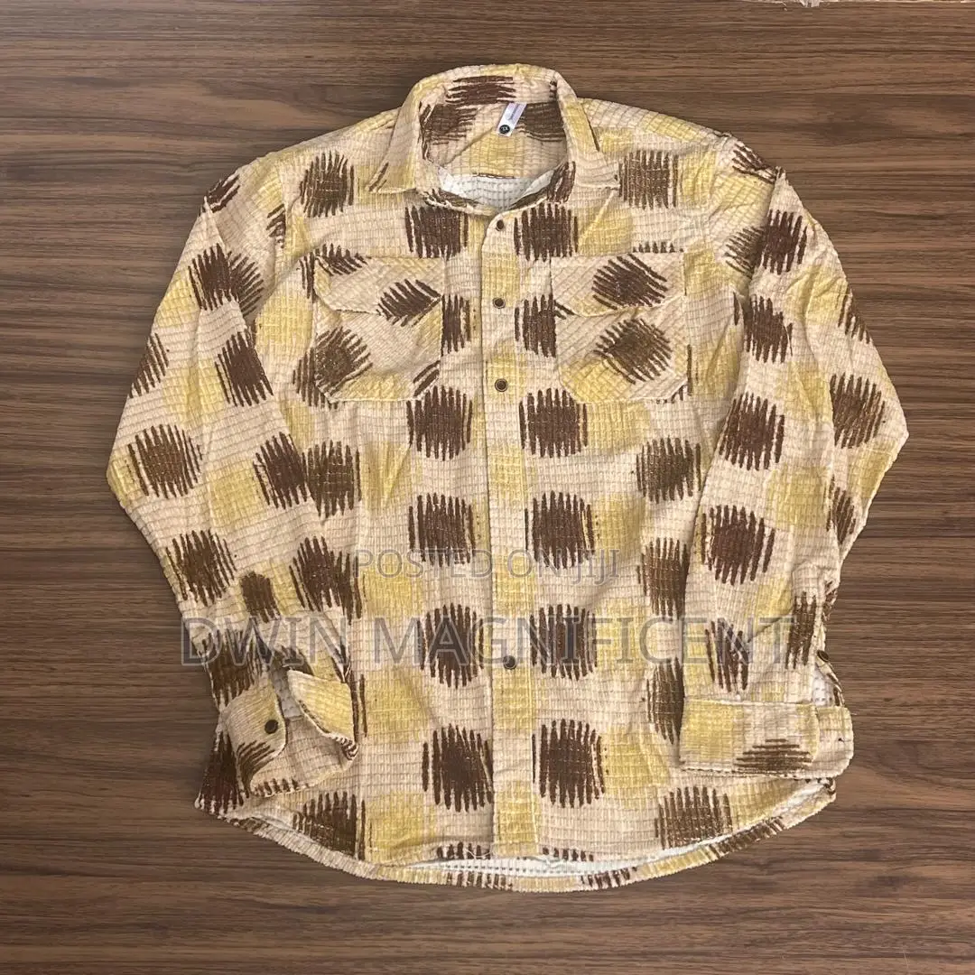 Double Pocket Abstract Patchwork Designer Shirt