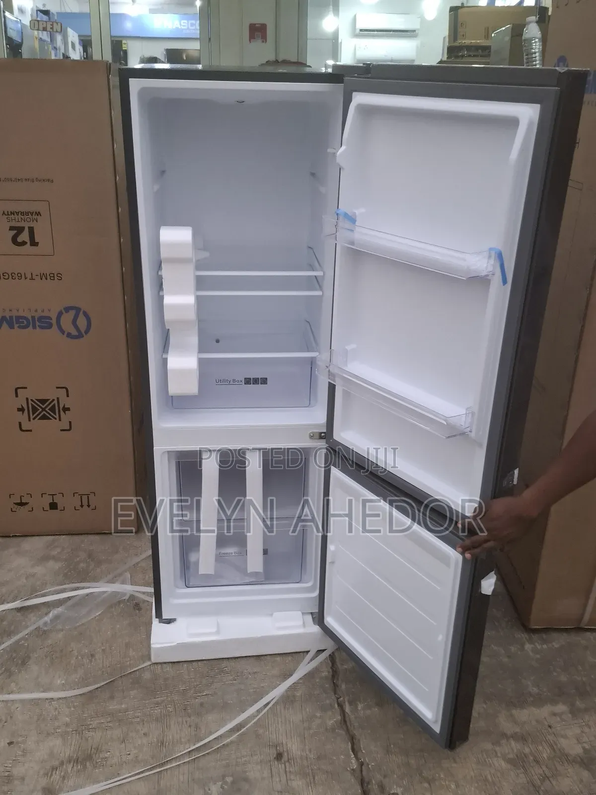 Sigma Bottom Freezer 163 Litres With Double Door Fridge for Sale