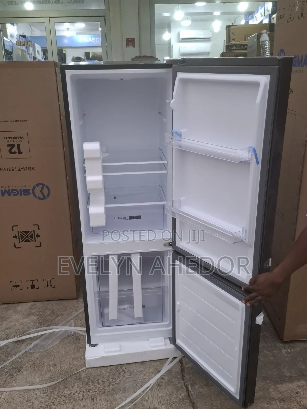 Sigma Bottom Freezer 163 Litres With Double Door Fridge for Sale