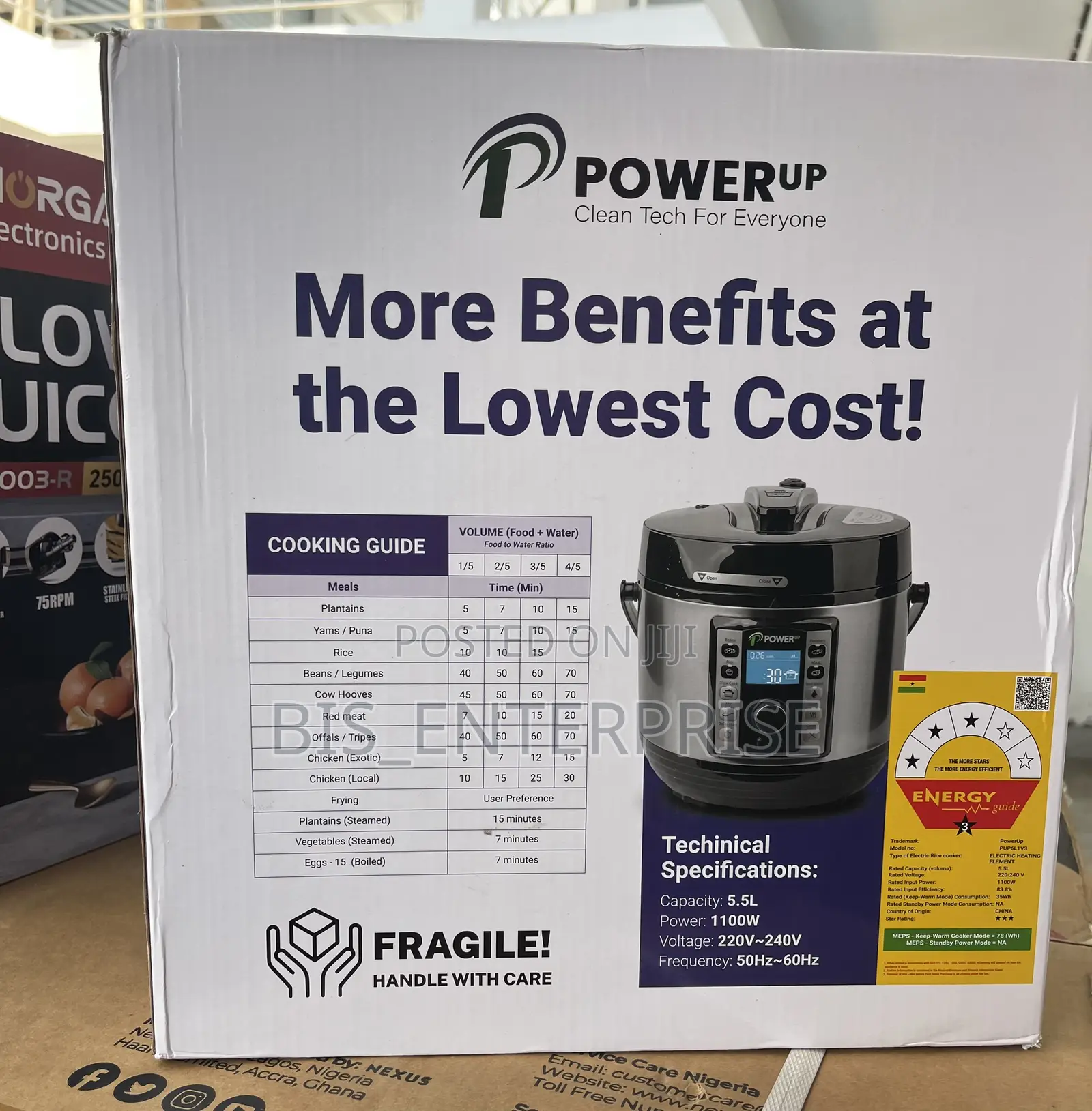 Power Up Smart Electric Pressure Cooker 5.5 Liters