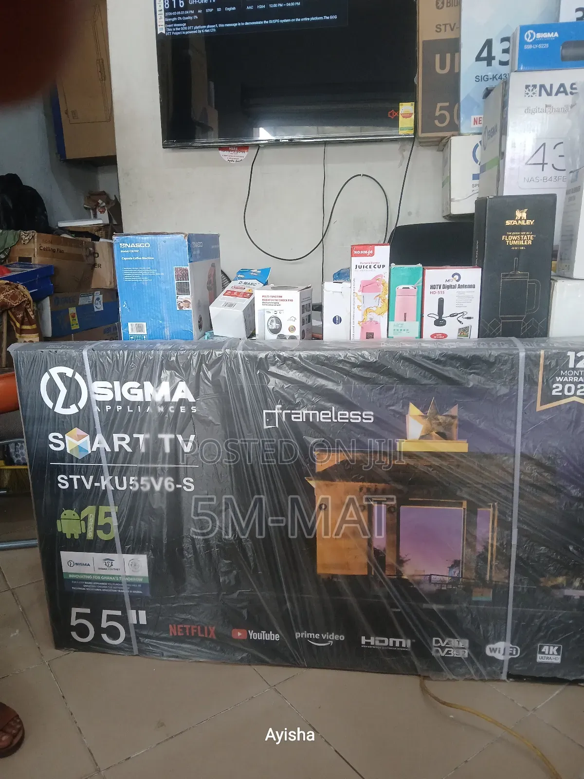 S2026 Sigma 55” Frameless Uhd Smart Digital Satellite Tv