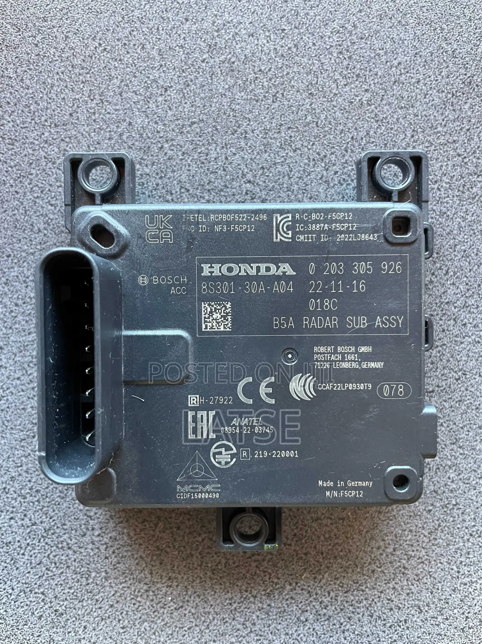 Honda Cr-v 2023-2025 Adaptive Cruise Control Distance Radar Sensor
