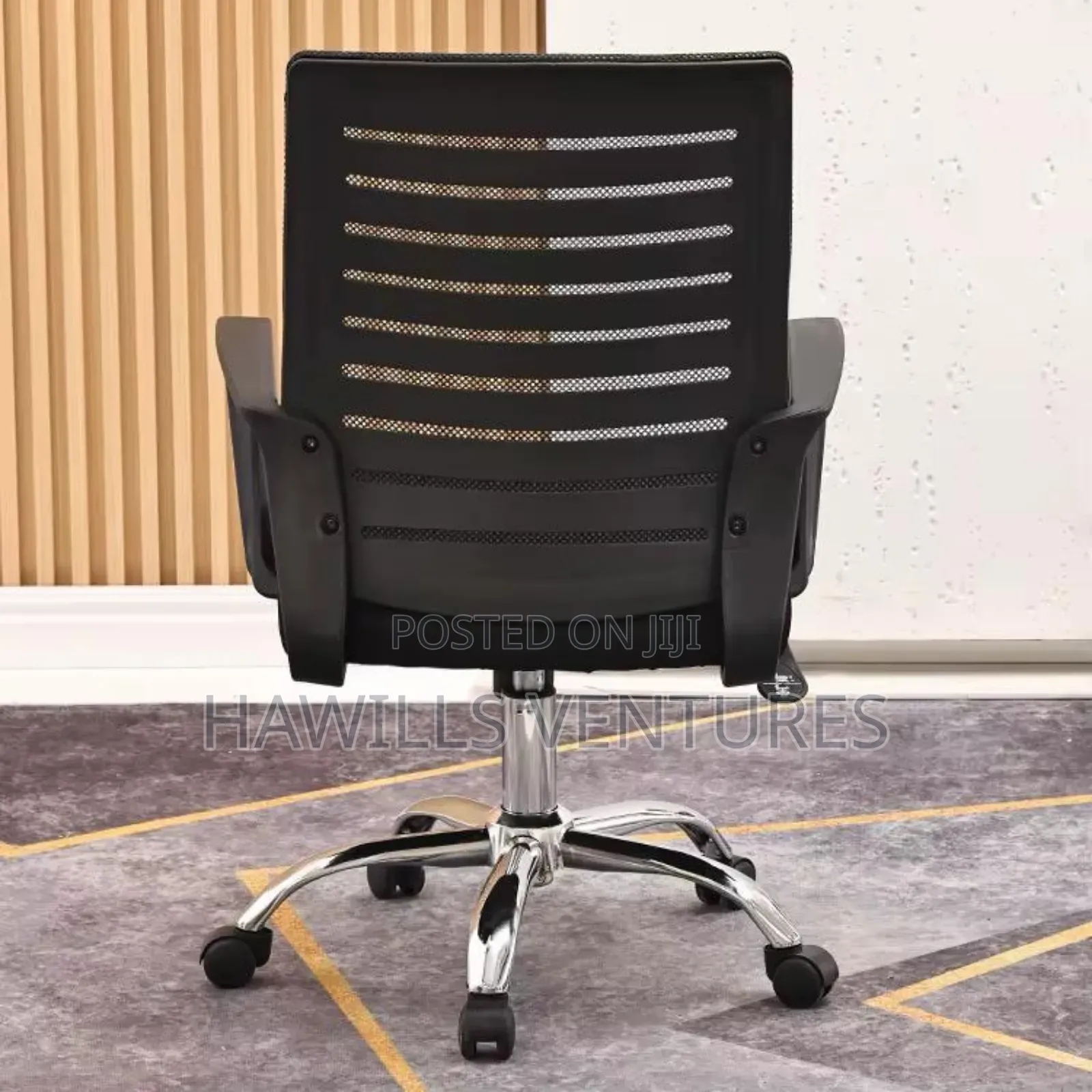 Desk Chair With a Chrome Base