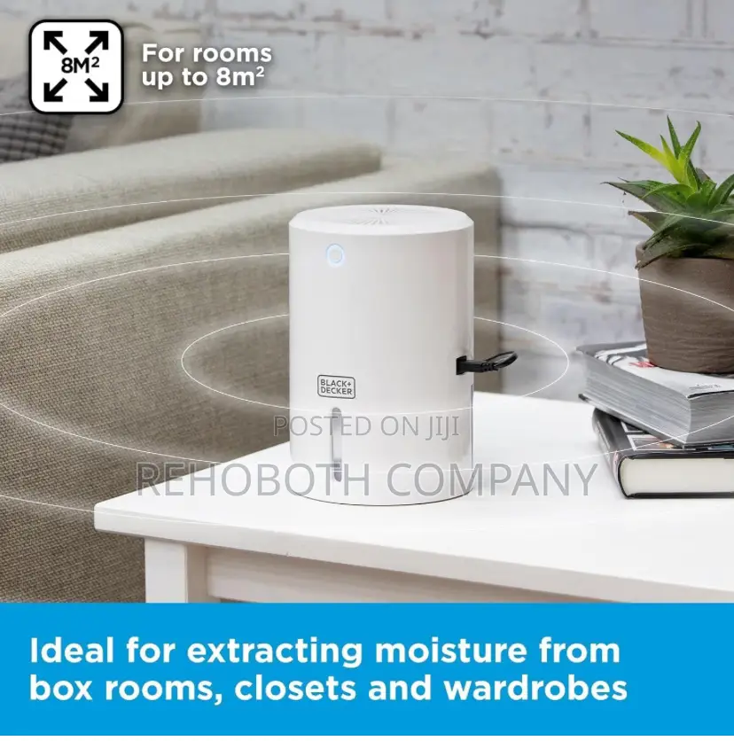Black+Decker Bxeh60001gb 900ml Portable Mini Dehumidifier, White