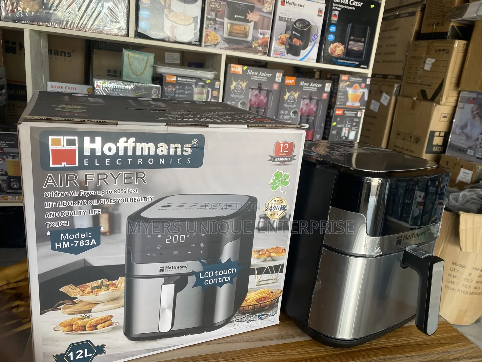 Hoffmans Liquid Crystal Display Air Fryer 2400w