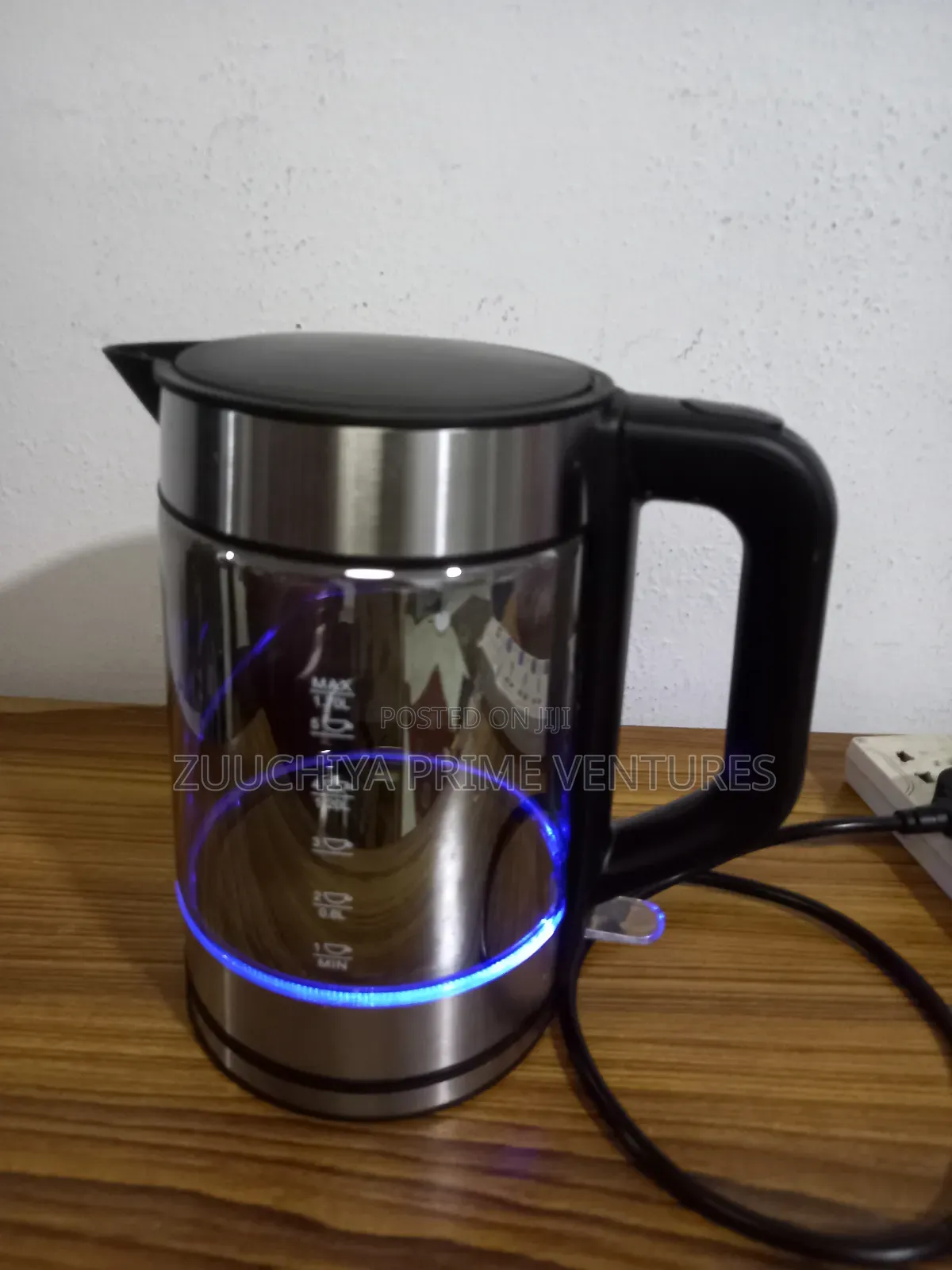 George Home 1.7l Smoked Glass Kettle From Uk 