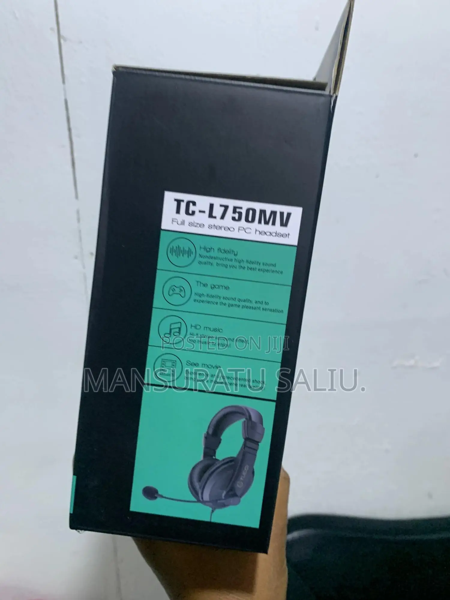Tc- L750mv Full Size Stereo Pc Headset