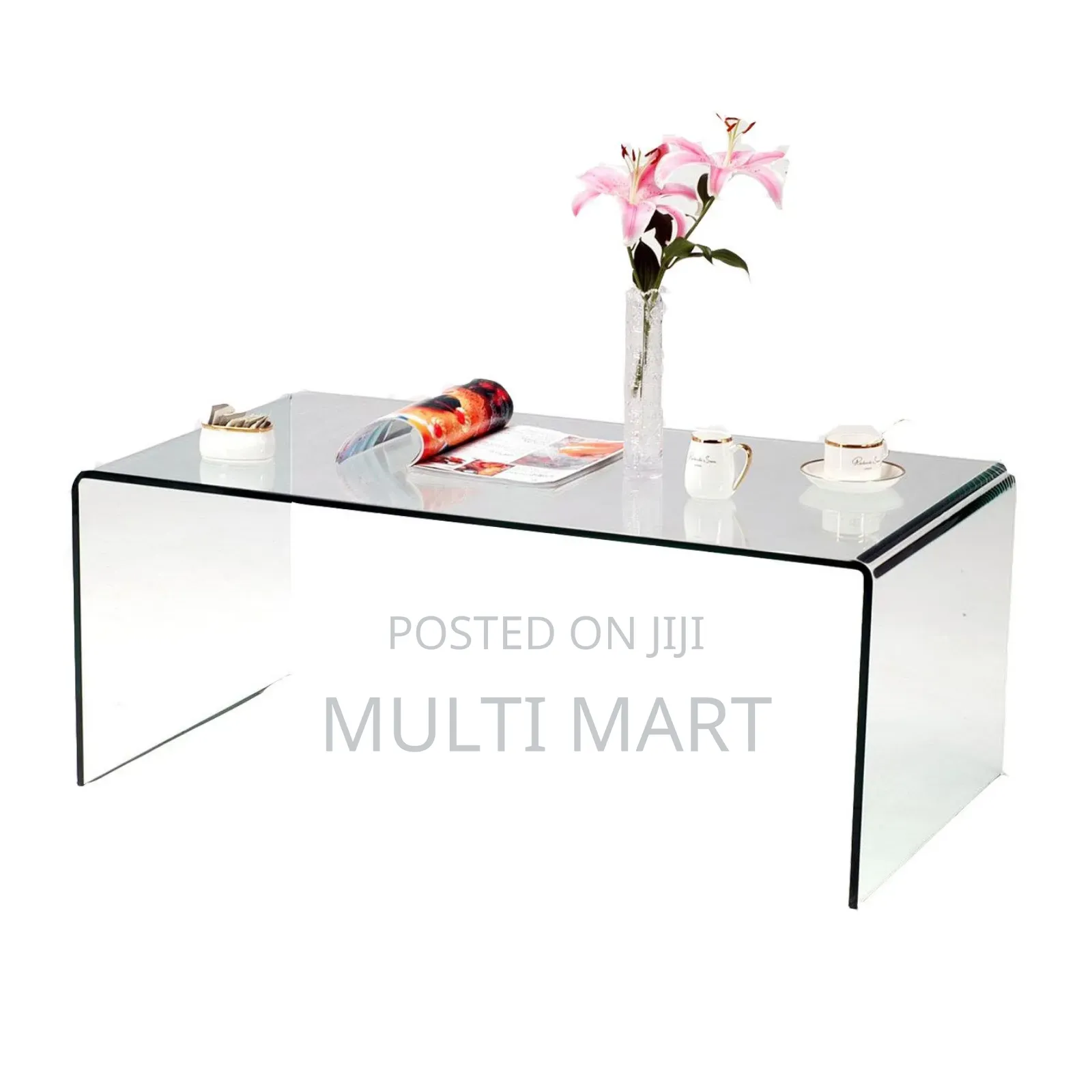 Heavy Duty Coffee Tempered Glass Center Table Living Room Table Curved