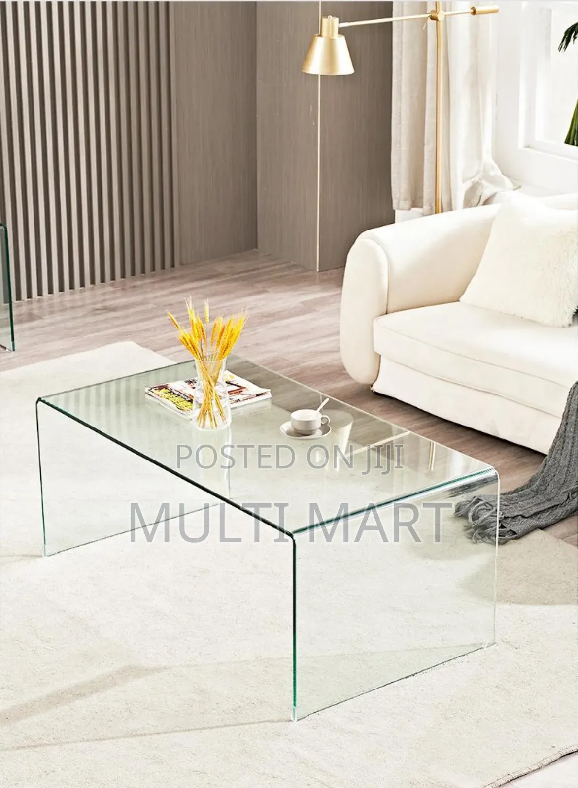 Heavy Duty Coffee Tempered Glass Center Table Living Room Table Curved
