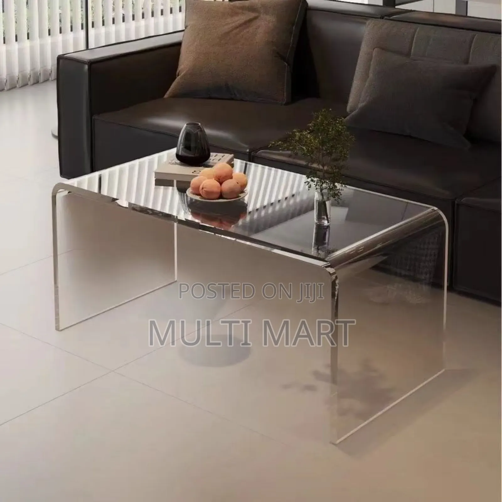 Heavy Duty Coffee Tempered Glass Center Table Living Room Table Curved