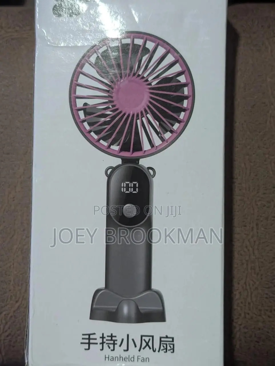 Speeds Digital Display - 3-in-1 Handheld/Neck/Desk Fan, Battery