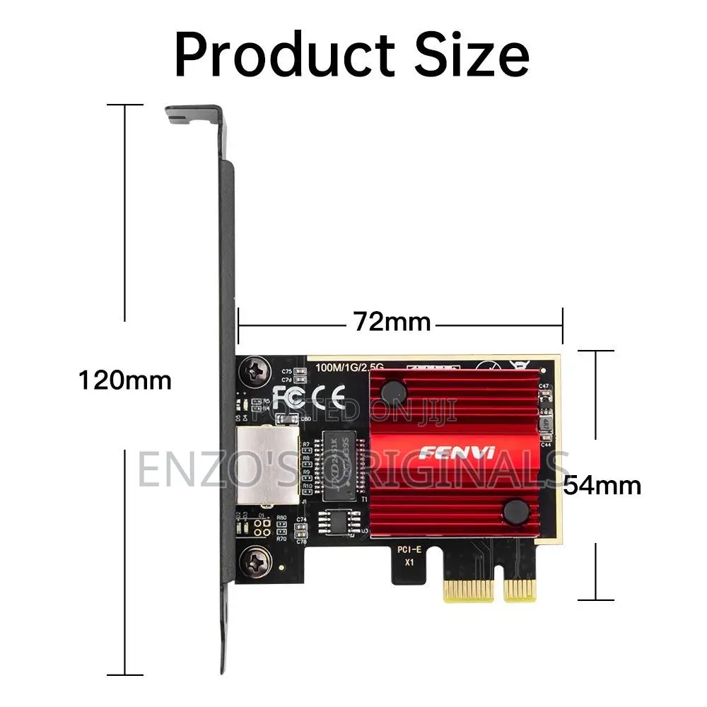 Fenvi 2.5g Gigabit Pcie Ethernet Card Rtl8125 2500mbps Rj45 Lan Nic