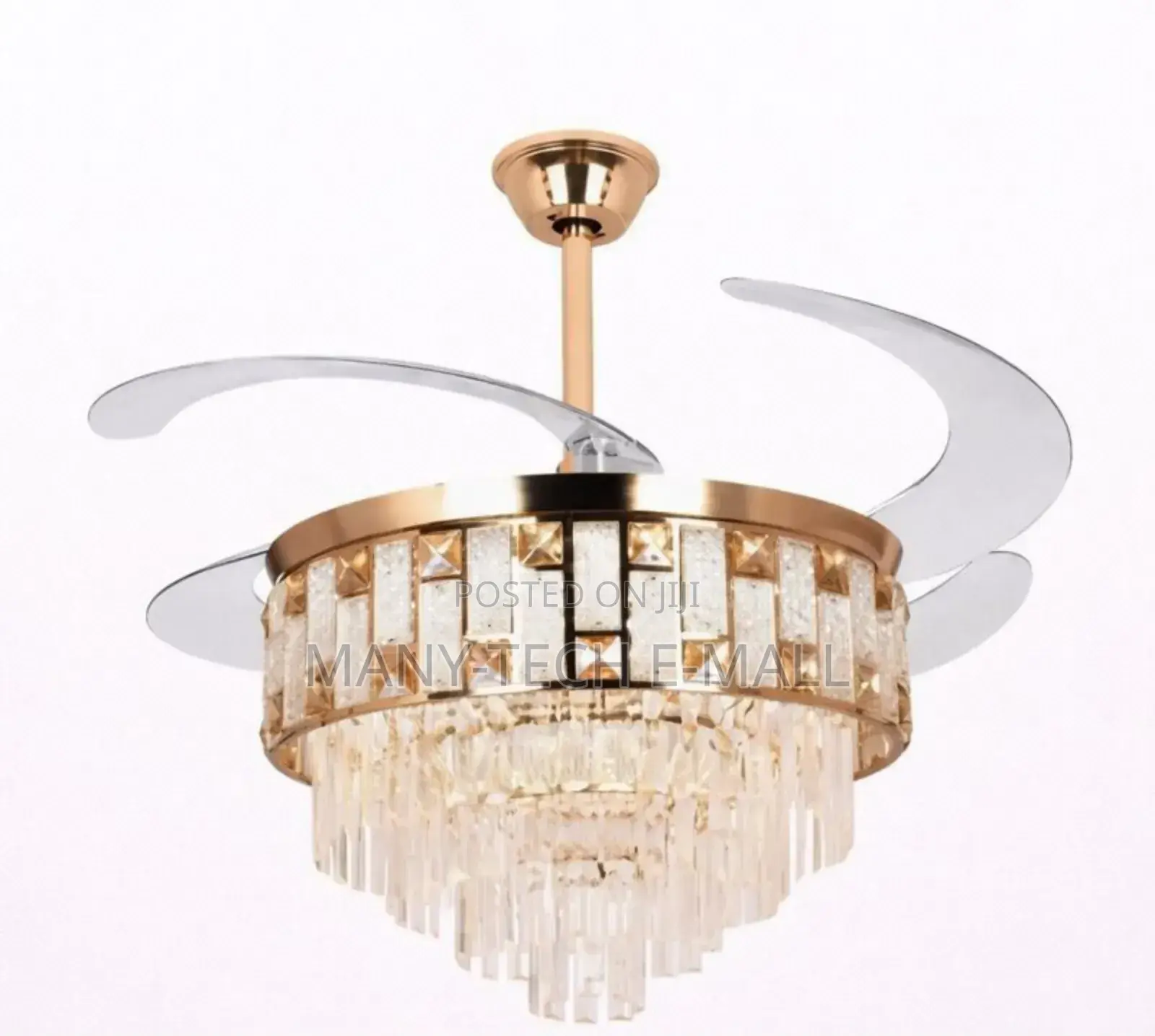 Luxurious Crystal Ceiling Fan Light