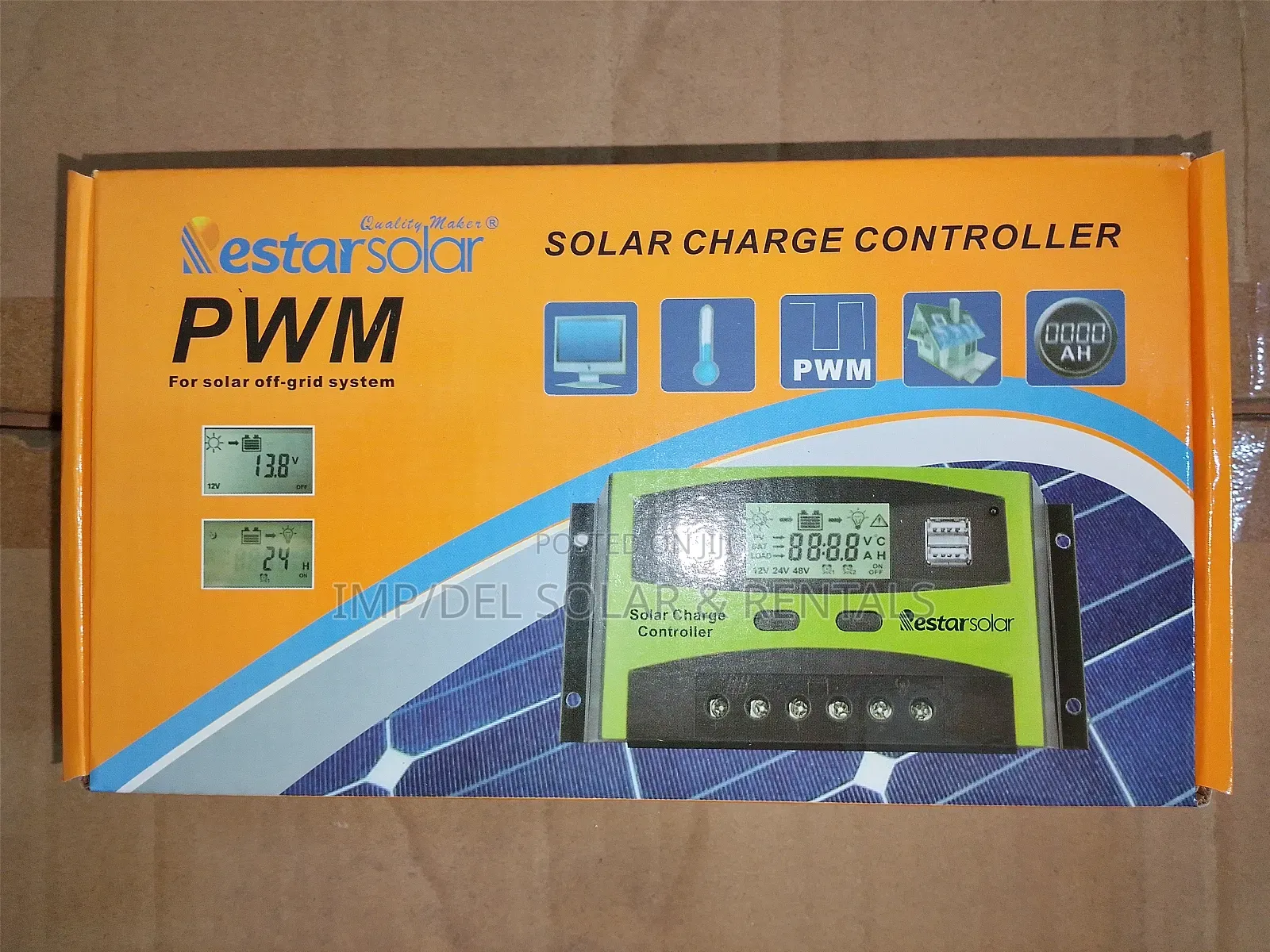 30a Solar Charge Controller 12v/24v Rated Voltage, 390w/780w Pmax, PWM