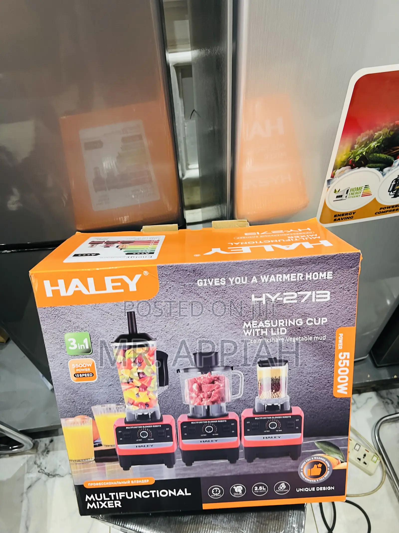 Fresh in Box Haley-Hy-2713 3 Jars Electric Blender(5500watt) 