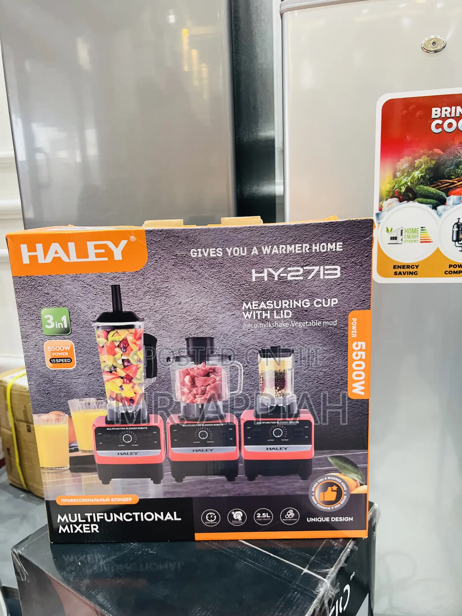 Haley-Hy-2713 3 Jars Electric Blender(15 Speed)5500watt 