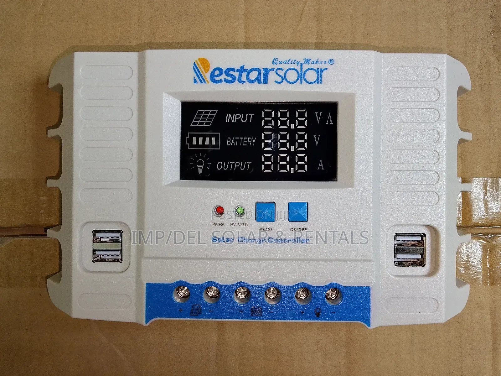 Hi-Tech 60a PWM Solar Charge Controller With 4 USB Ports 12v/24v
