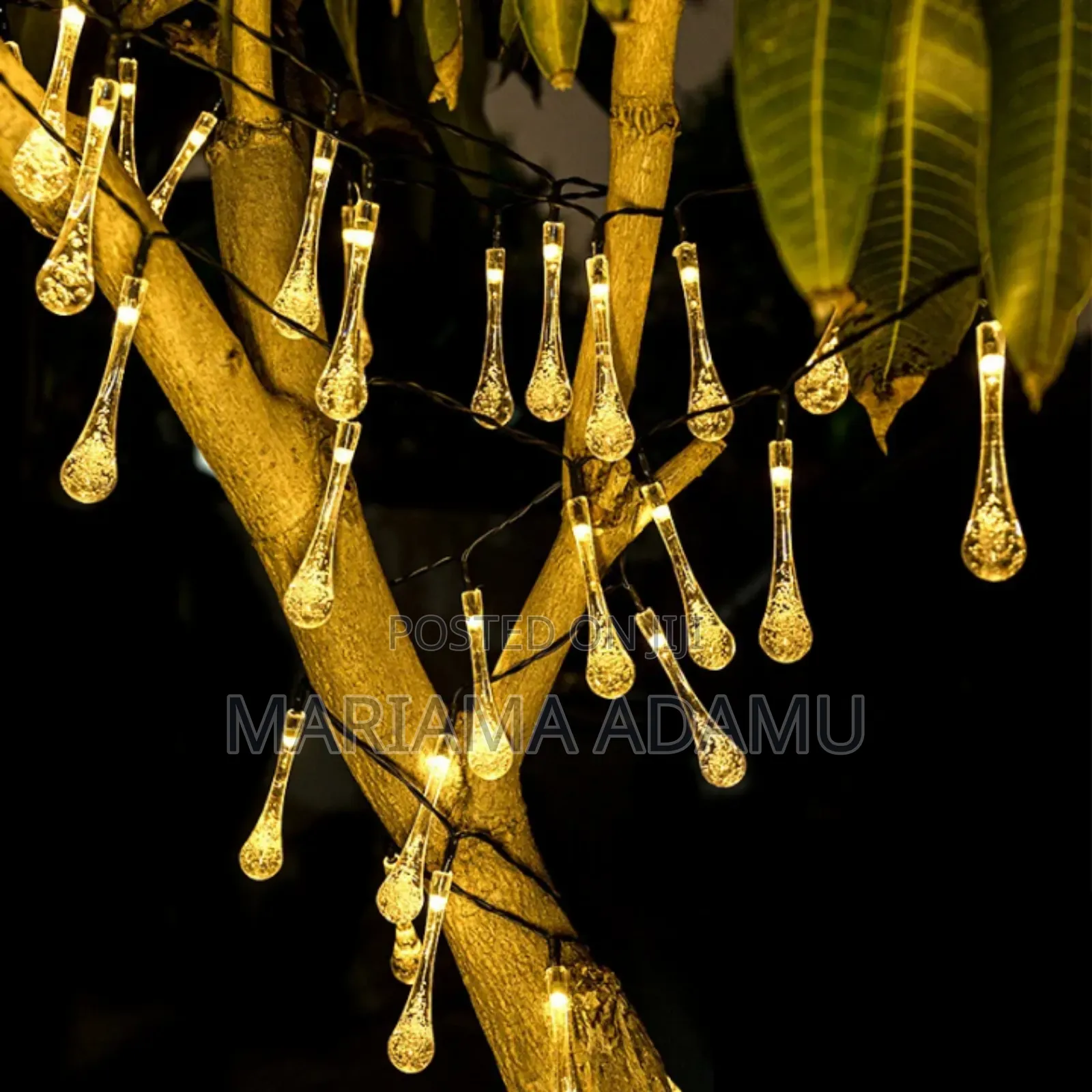 Solar Water Drops String Lights