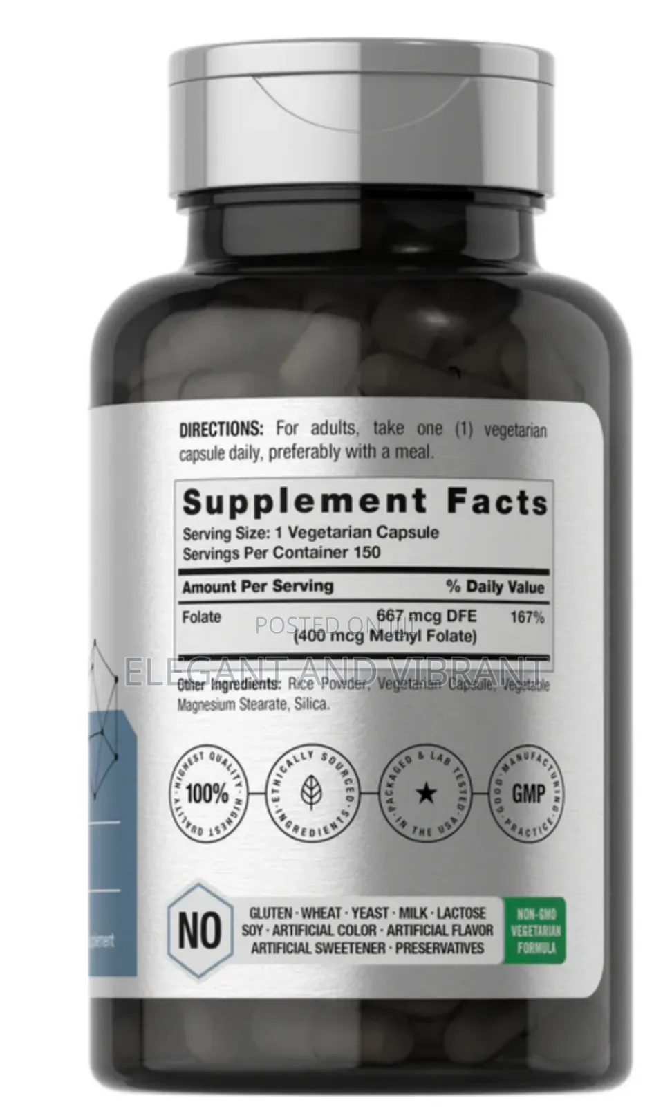 Methyl Folate 400mcg | 150 Capsules