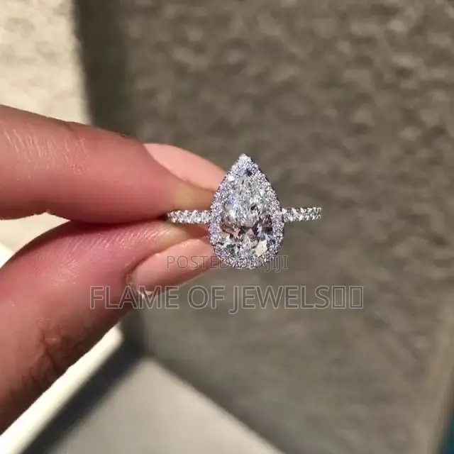 Oval Tear Drop Promise Rings