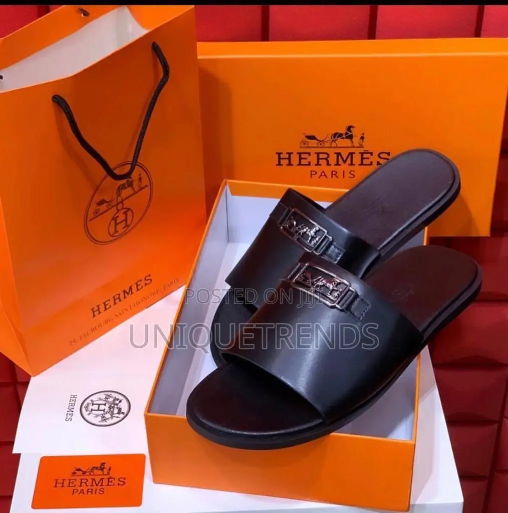 Original Hermes Leather Slippers (Izmir)