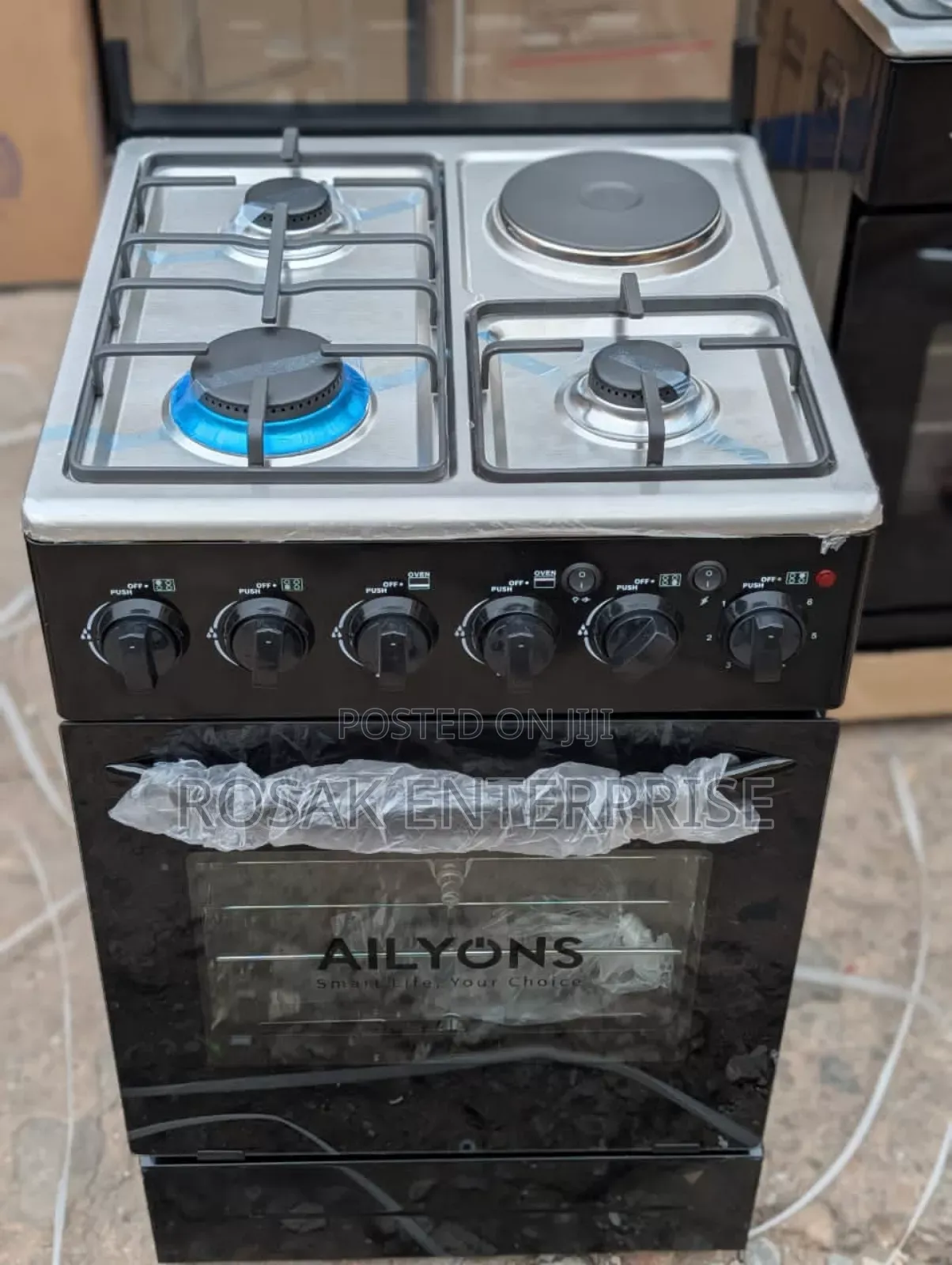 Brand: *Ailyons* (1electric 3gas)
1electric 3gas 
Size 50*50
Tel