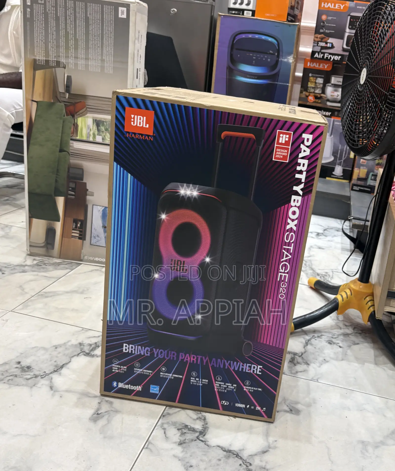 Sealed in Box JBL Party Box 320 Portable Bluetooth Speaker(Black) 