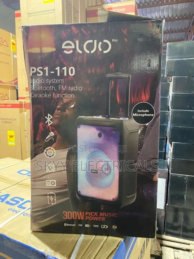 Eldo Ps1-110 300w Chargeable Wireless Partybox Speaker With Mic