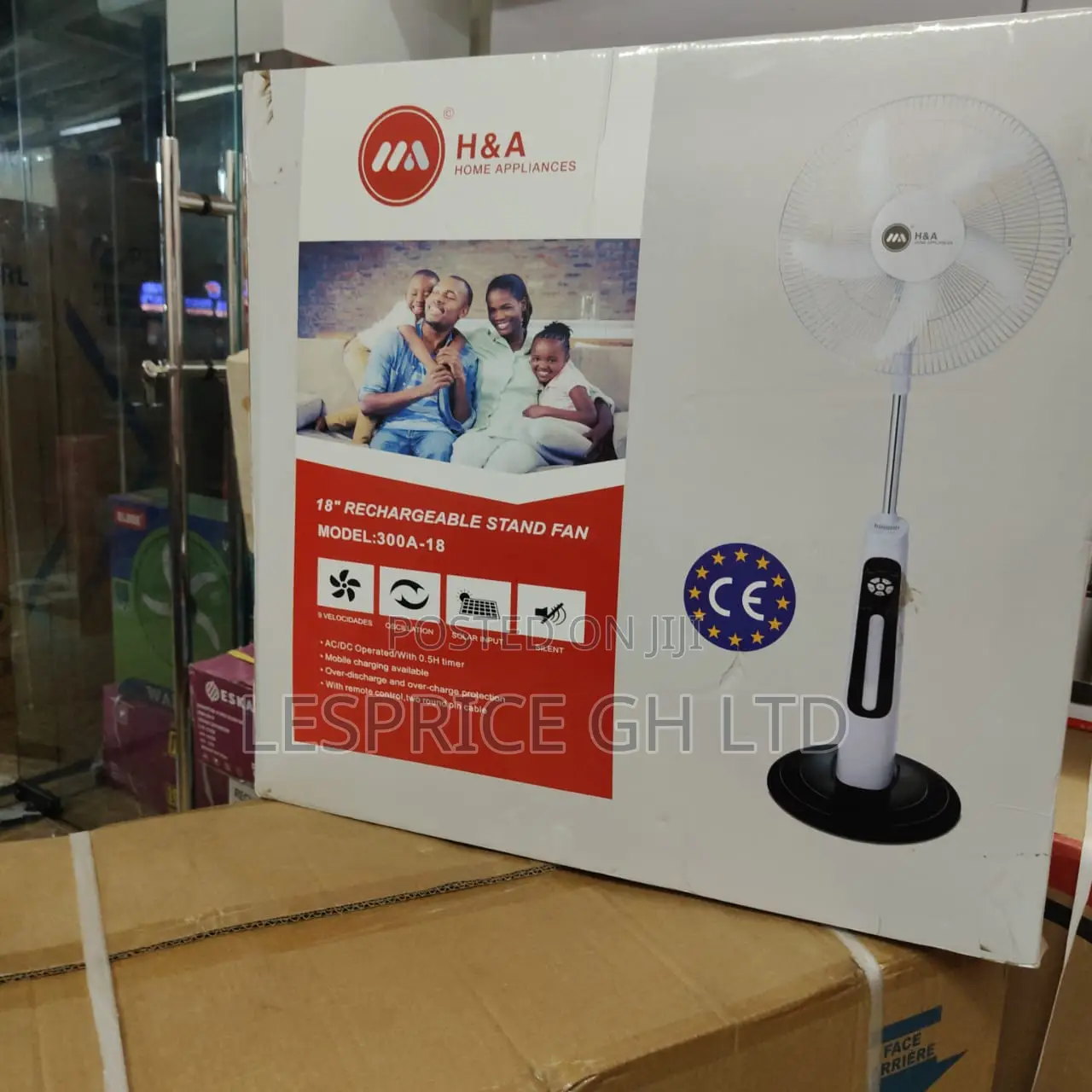 Get Your 18'' Rechargeable H&A Standing Fan For Promo Price