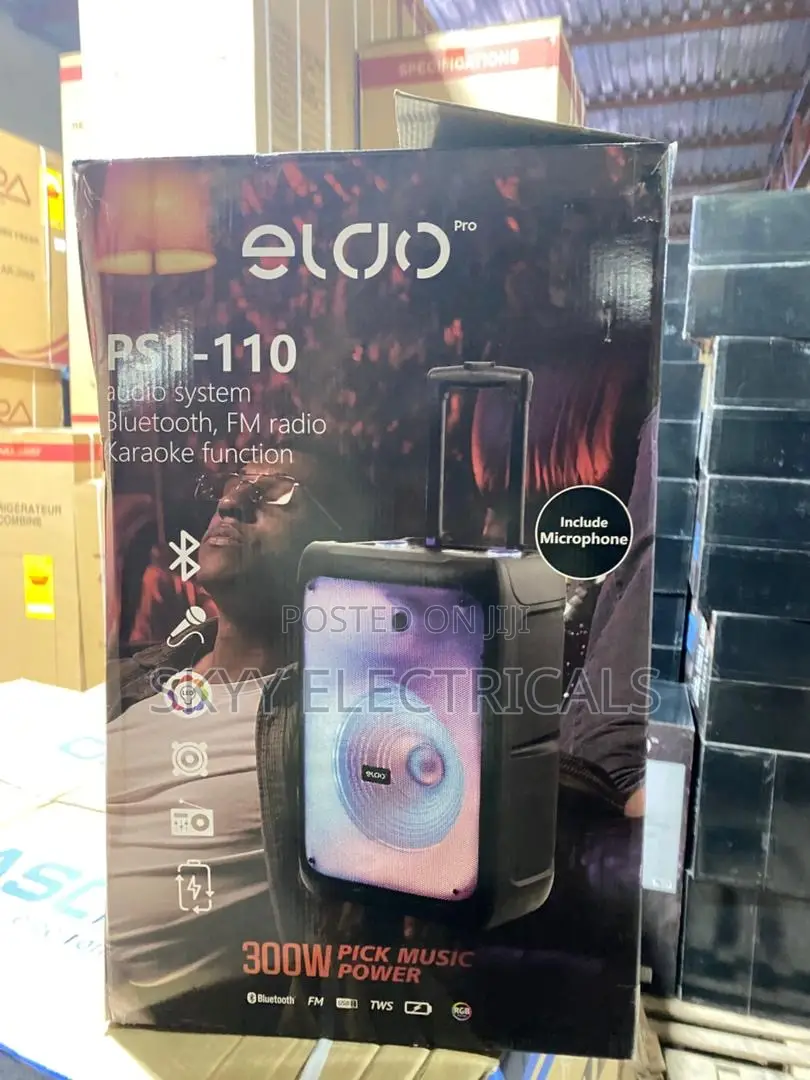 Eldo 300w Ps1-110 Rechargeable Wireless Party Box Speaker With Mic
