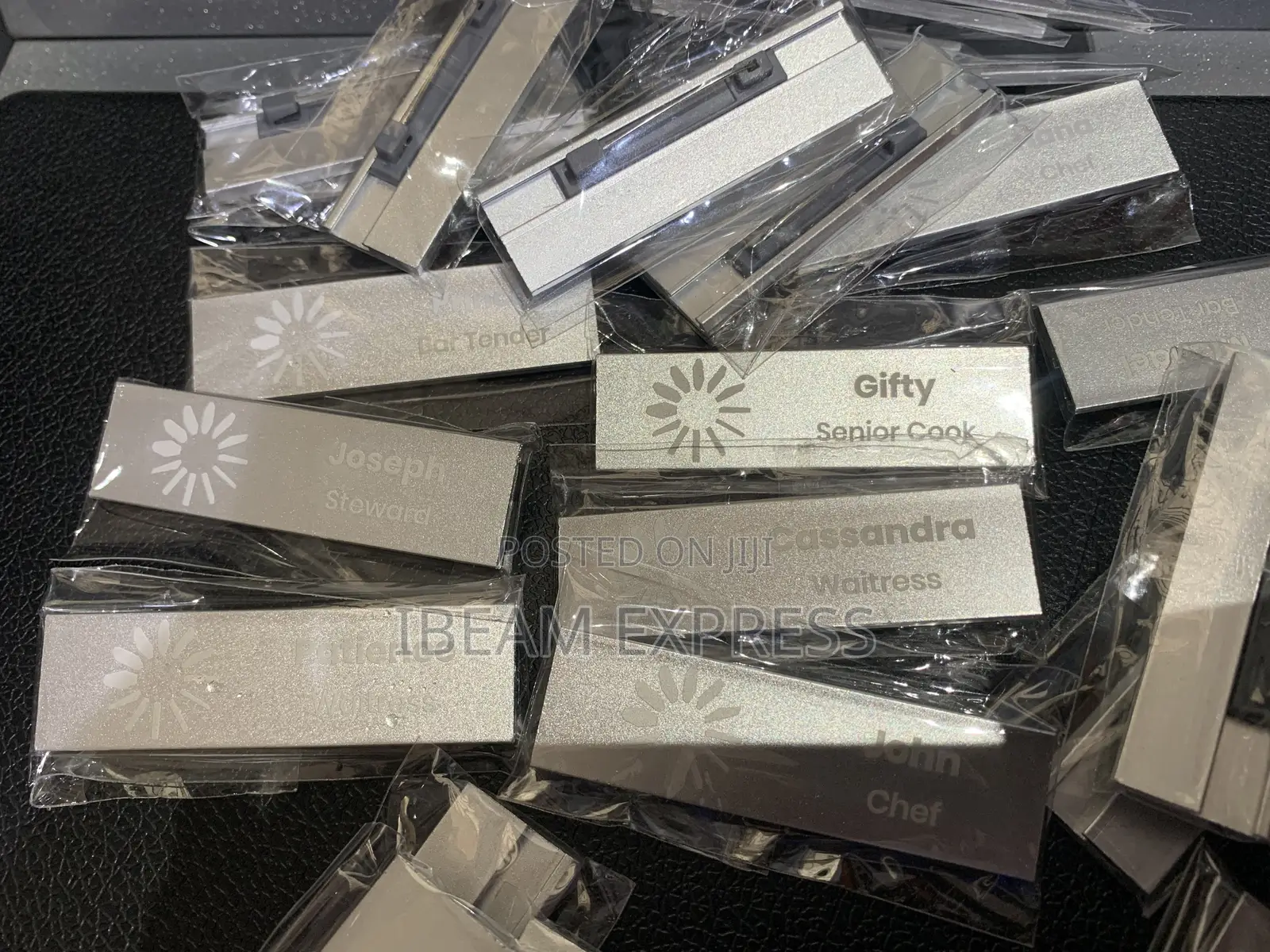 Engraving on Silver Name Tags
