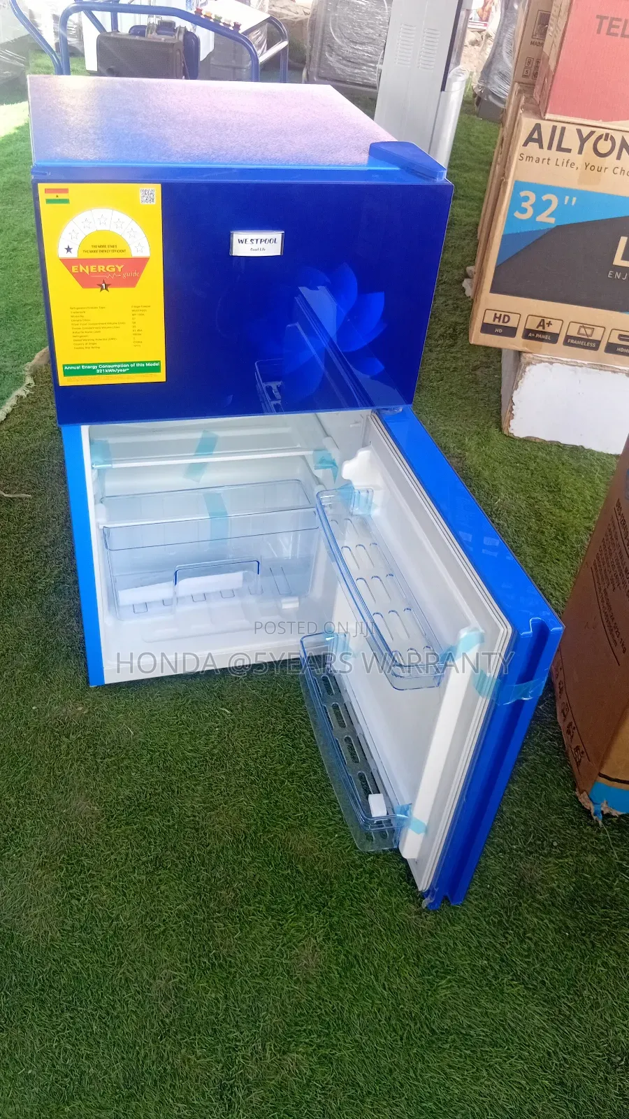 Compact Westpool 80-Liter Double-Door Fridge