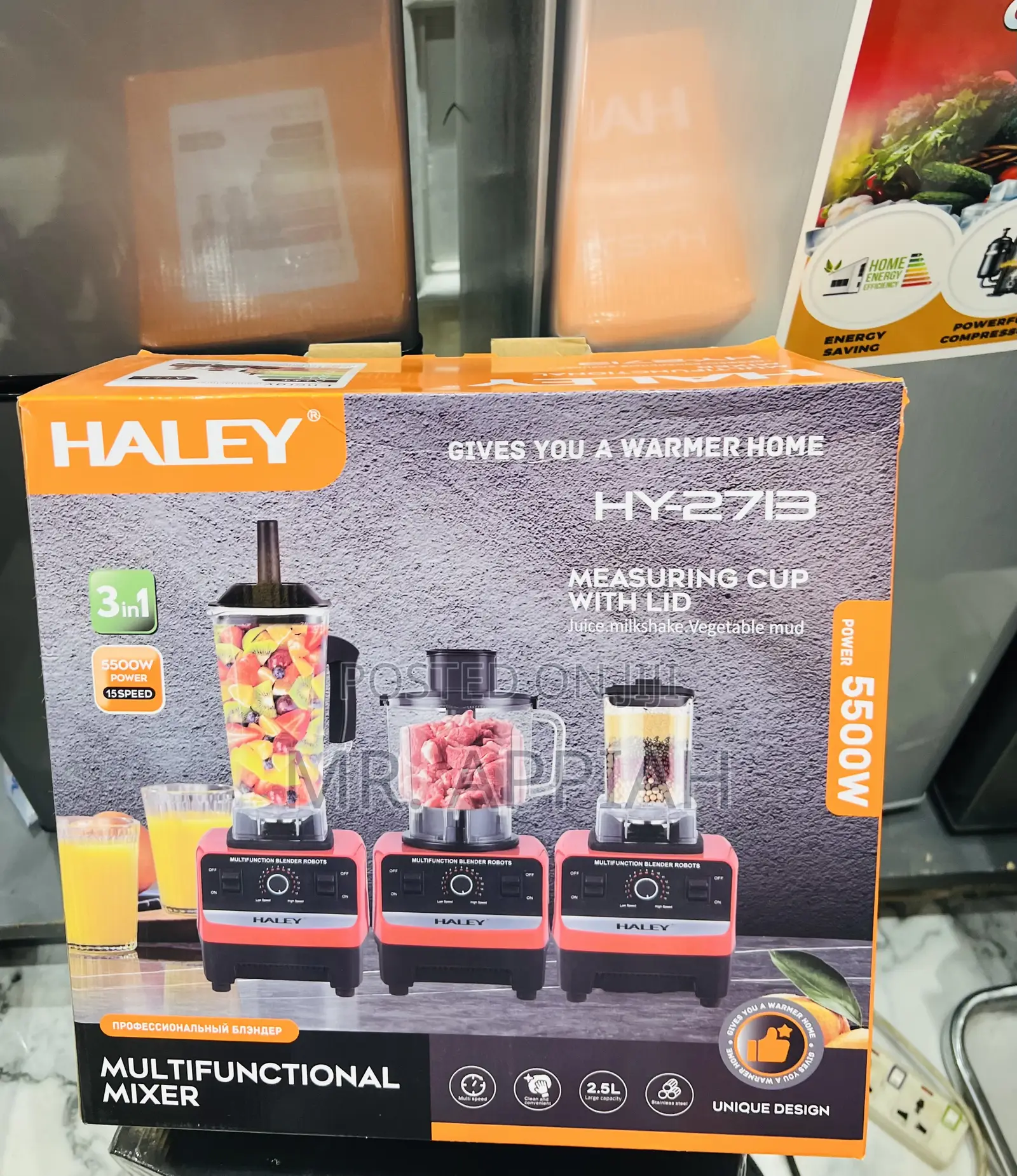 Haley-Hy-2713 5500watt Multifunctional Electric Blender(3 in 1)