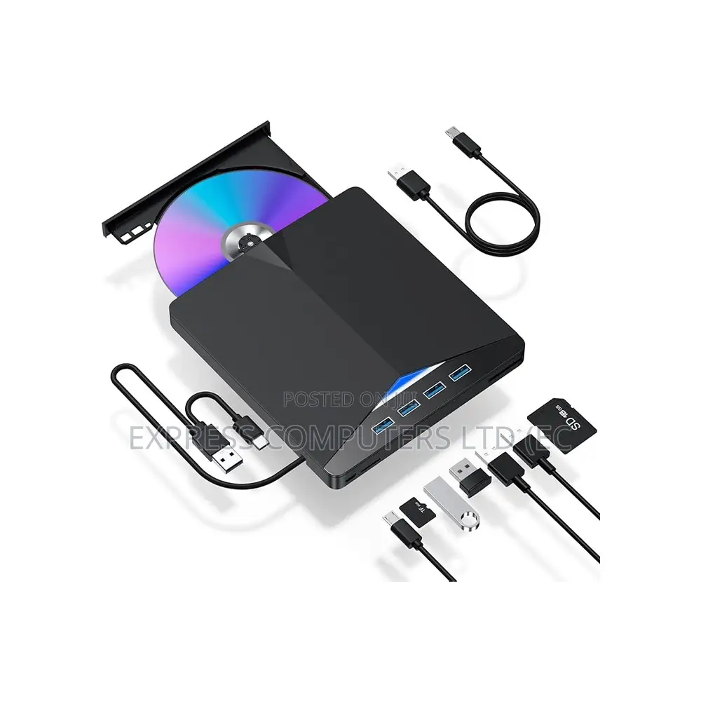 Heatz Zy17 External DVD-Rw Versatile 7-in-1 Usb Hub Original