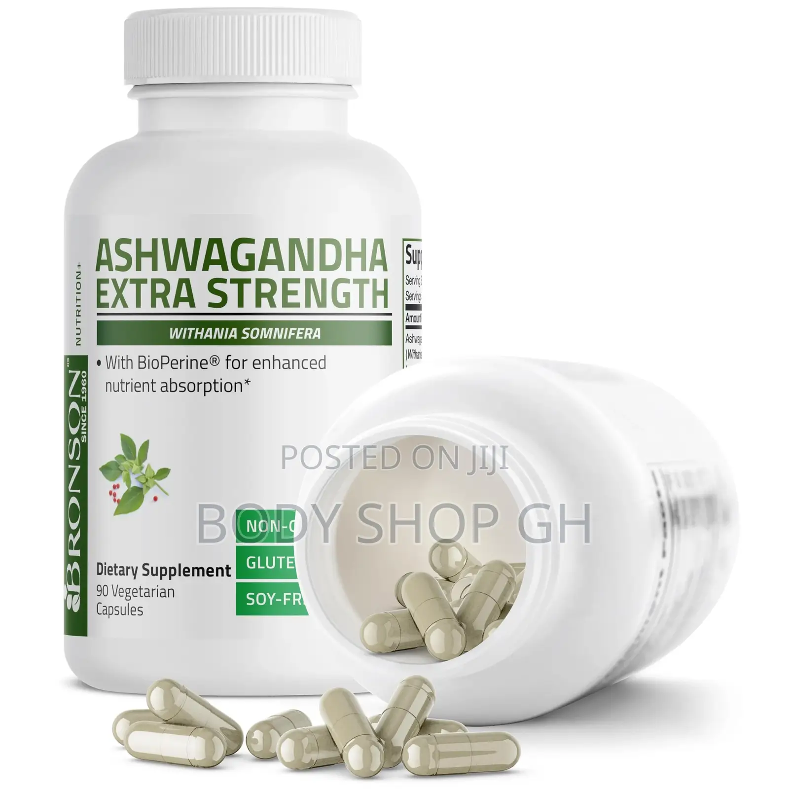 Bronson Ashwagandha Extra Strength Stress Mood Support With Bioperin