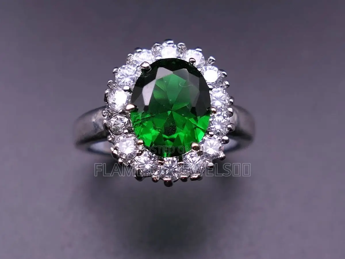 Promise Ring With Green Stone