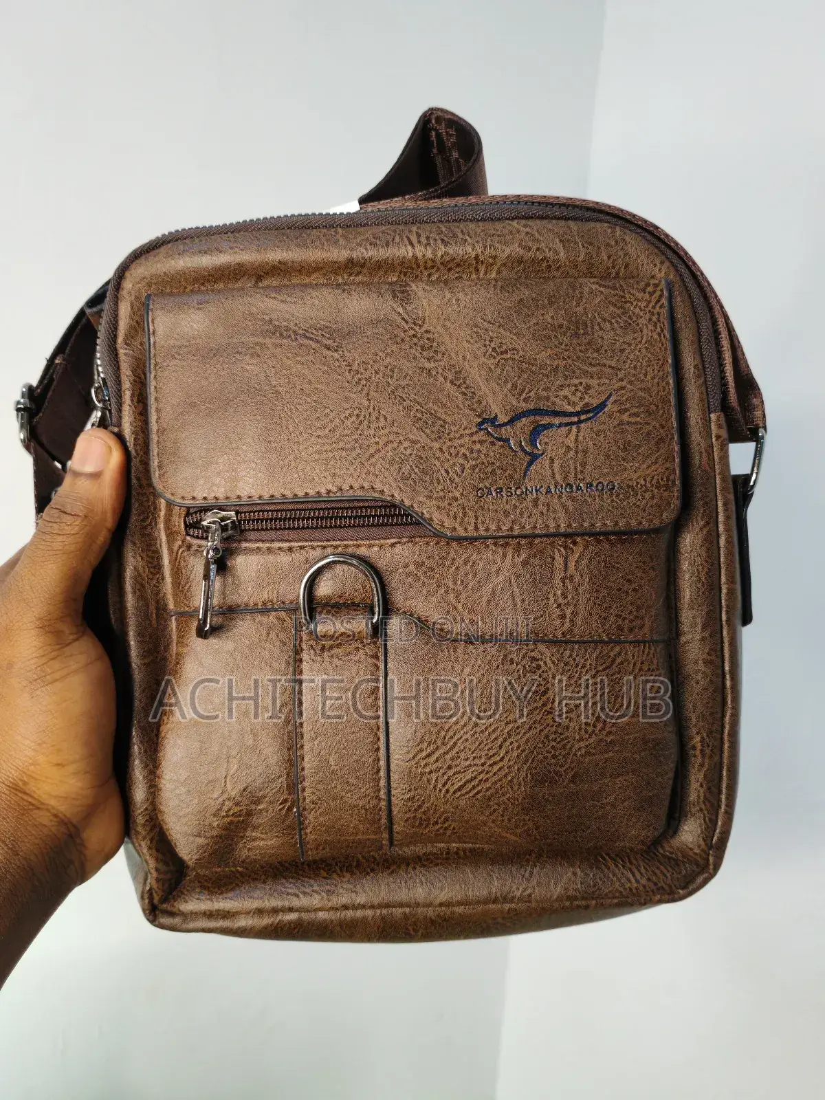 Premium Leather Crossbody Bag – Brown Black Available