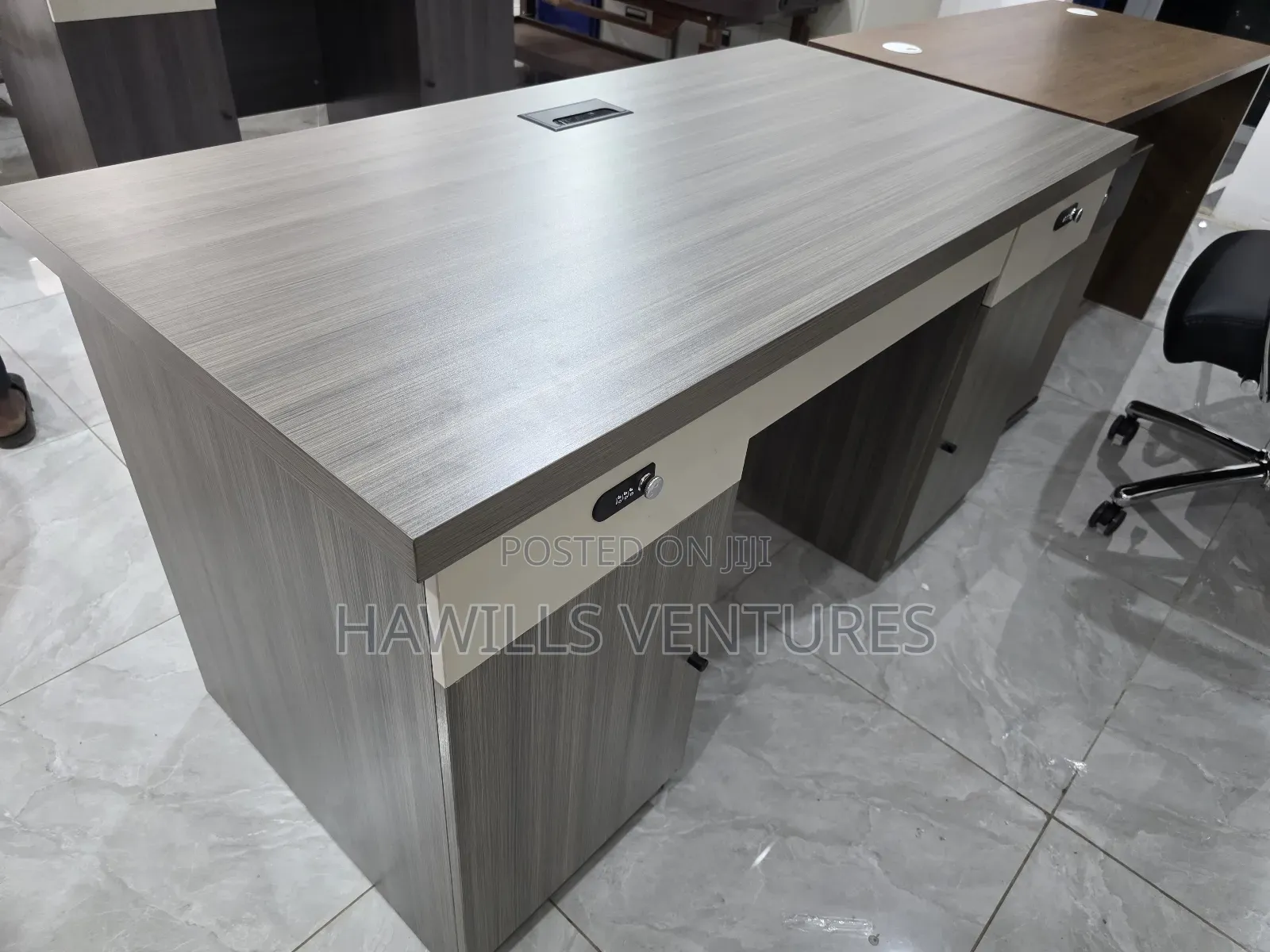 Brand New Hawills Modern Lighr Grey Wood Office Table