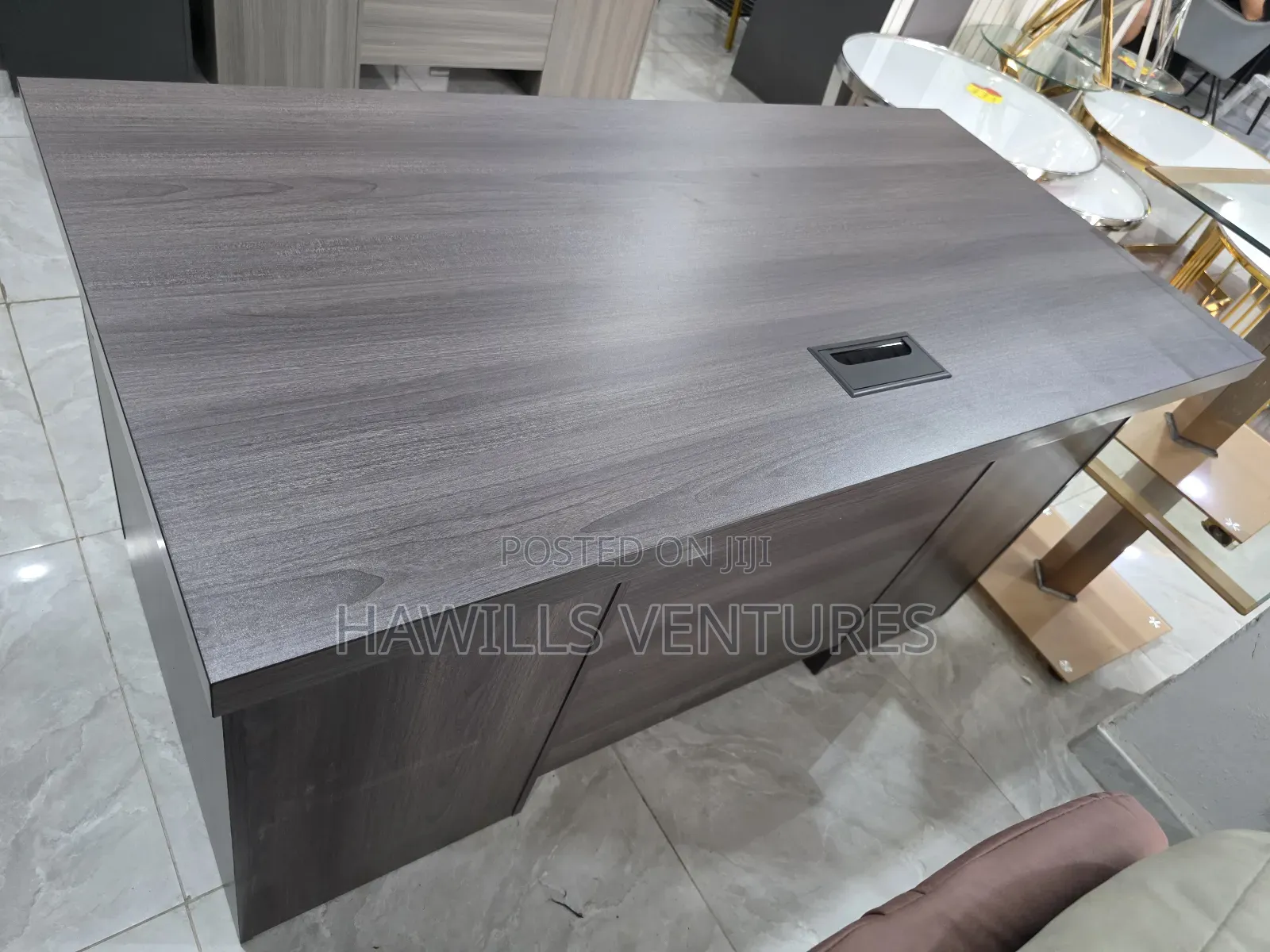 Brand New Hawills Modern Lighr Grey Wood Office Table